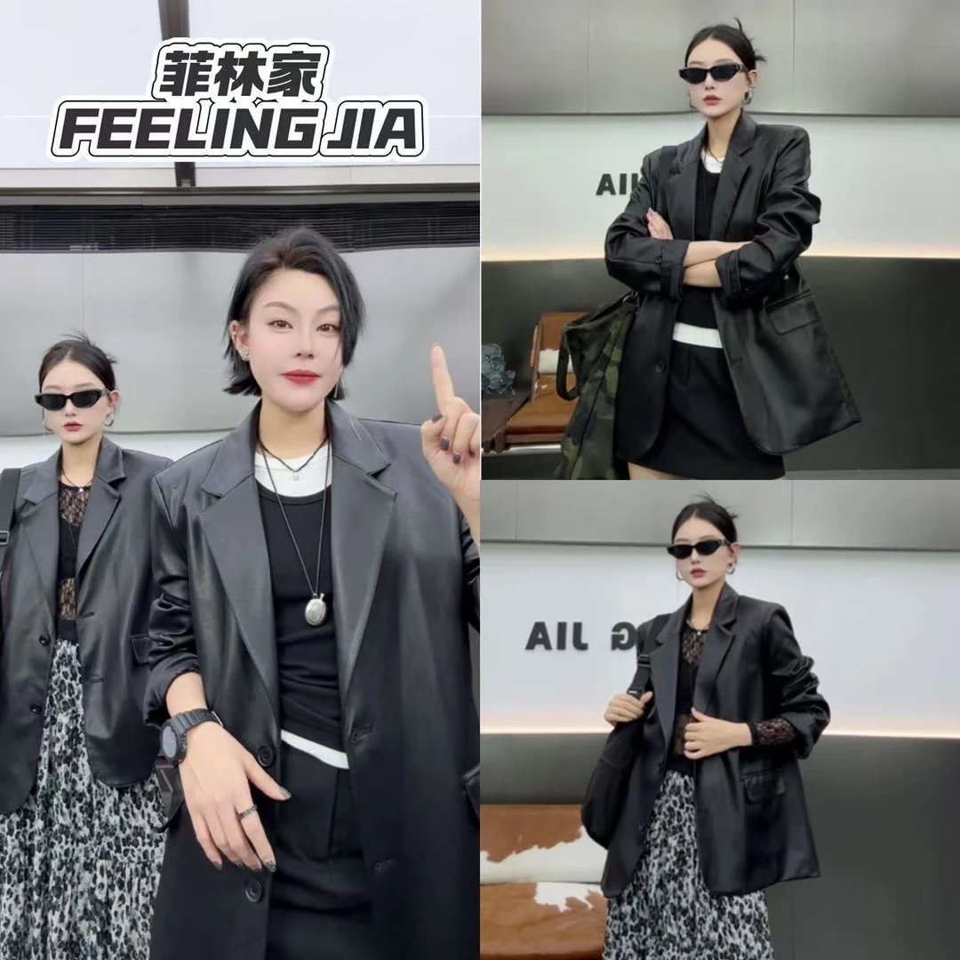 菲林家FL 67268【女王皮衣】 燕子定制翻领皮衣外套