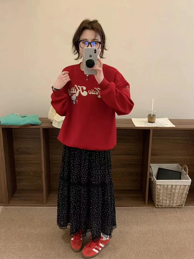 【2976】春季新款水果猫咪圆领卫衣