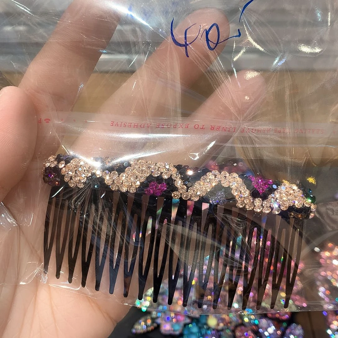 仿水晶非金属叉梳