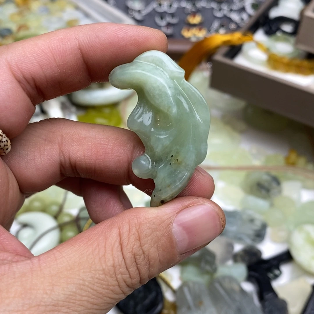 岫玉纯天然岫玉挂件戒指未镶嵌