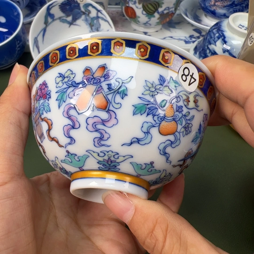 景德镇纯手工纯手绘茶具木木48
