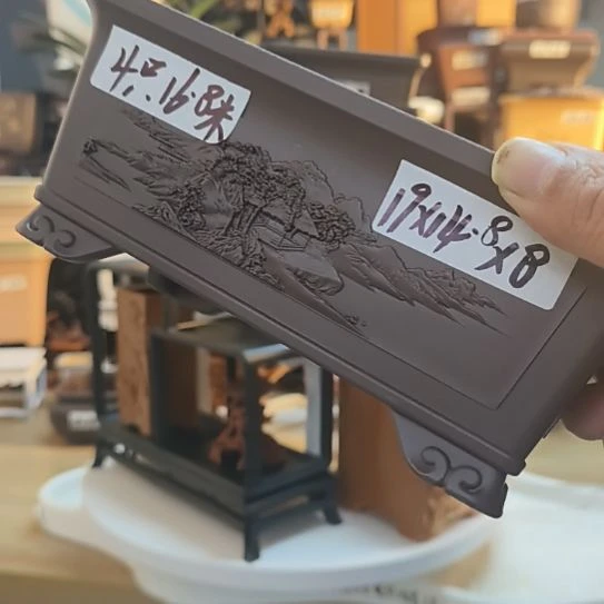 19×14X8山水长方咖色4只