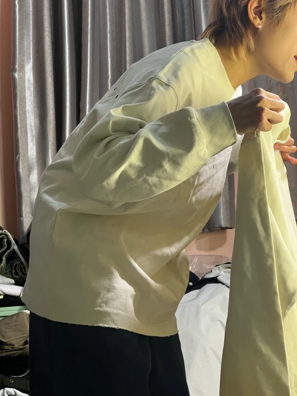 瑕疵款纯色重磅打底衫