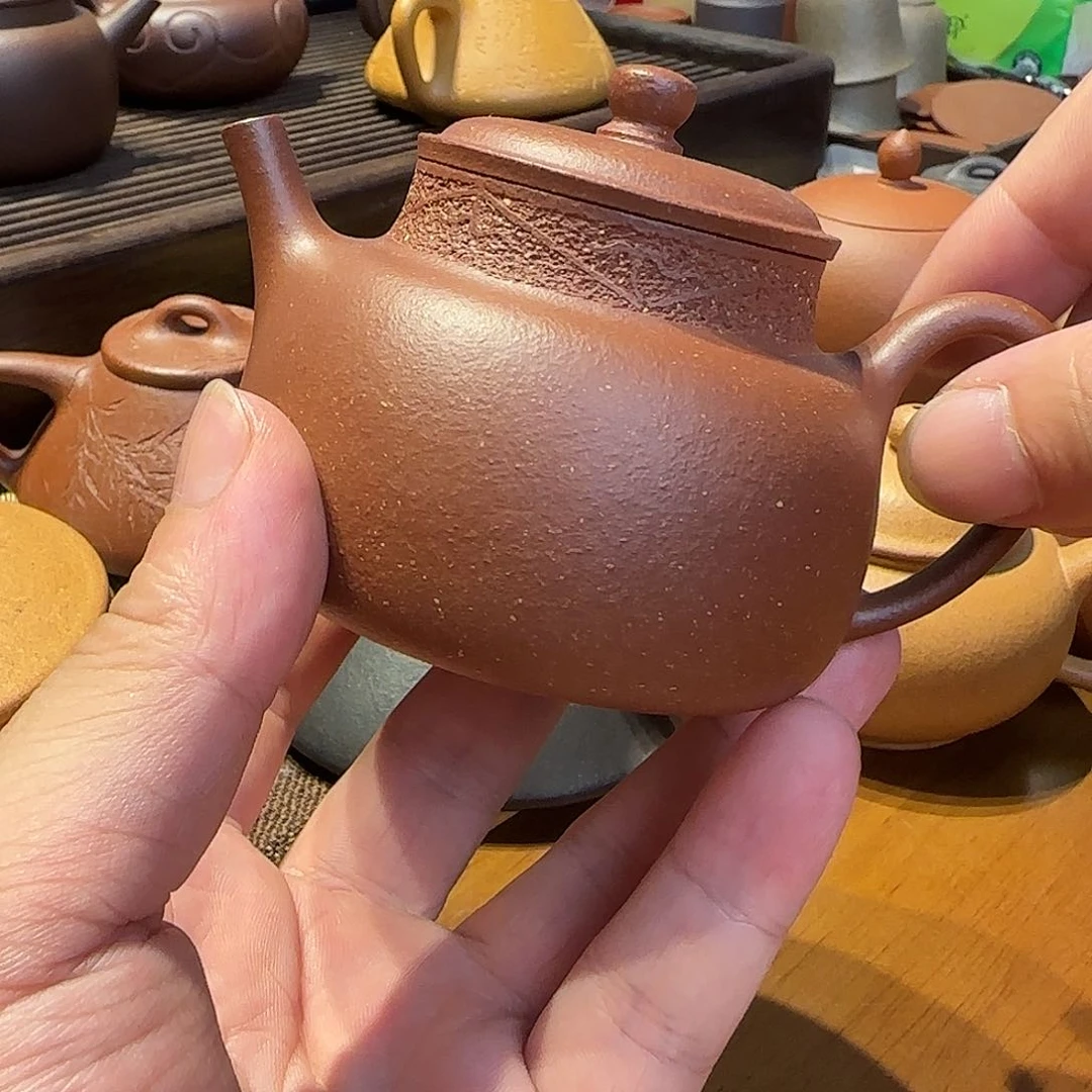 茶壶紫砂桃花泥言心 瑕疵