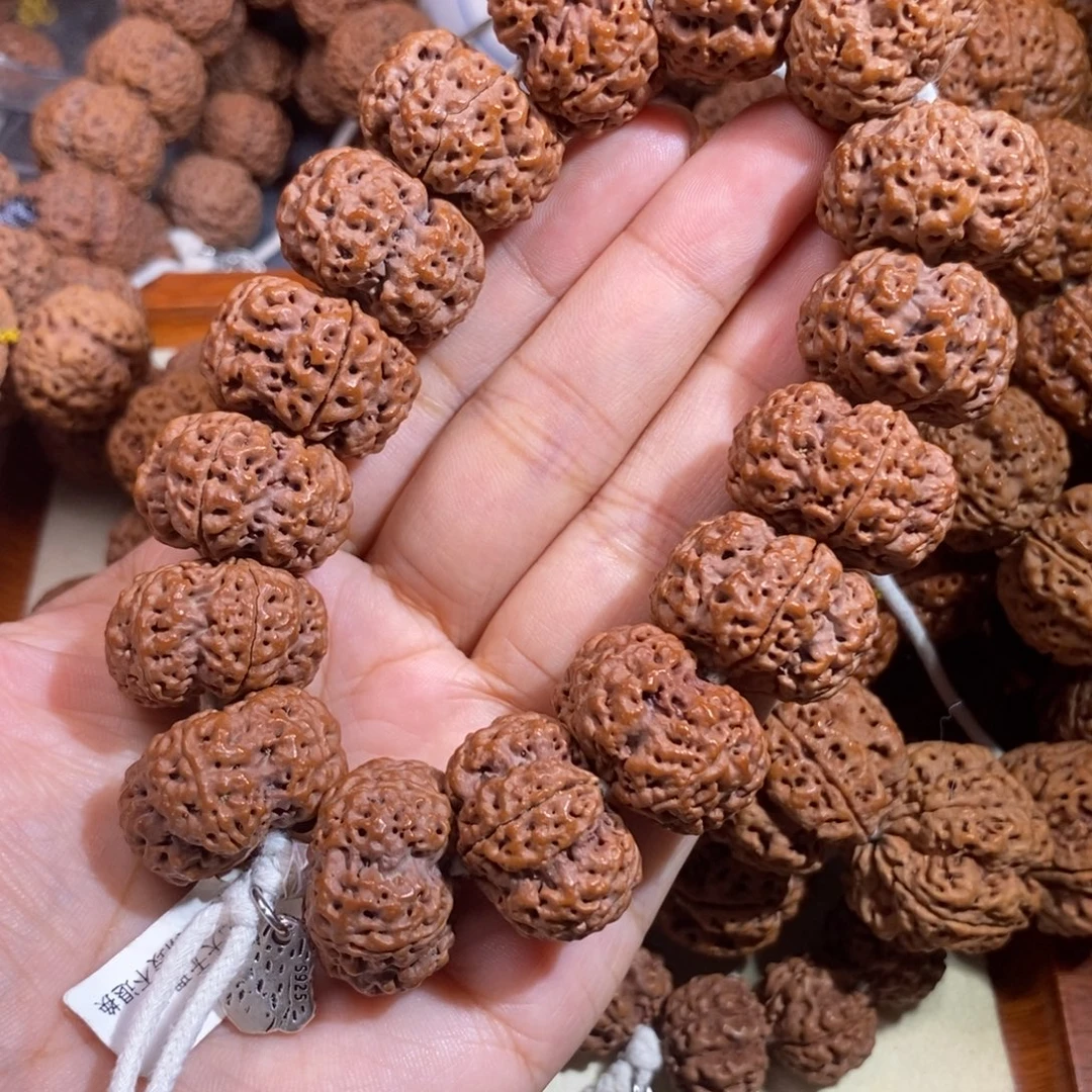 M***逗金刚菩提手串超头甄选梅花夹板23mm