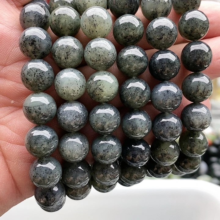 【闪购商品】手链未镶嵌和田玉12青花圆拍一发一