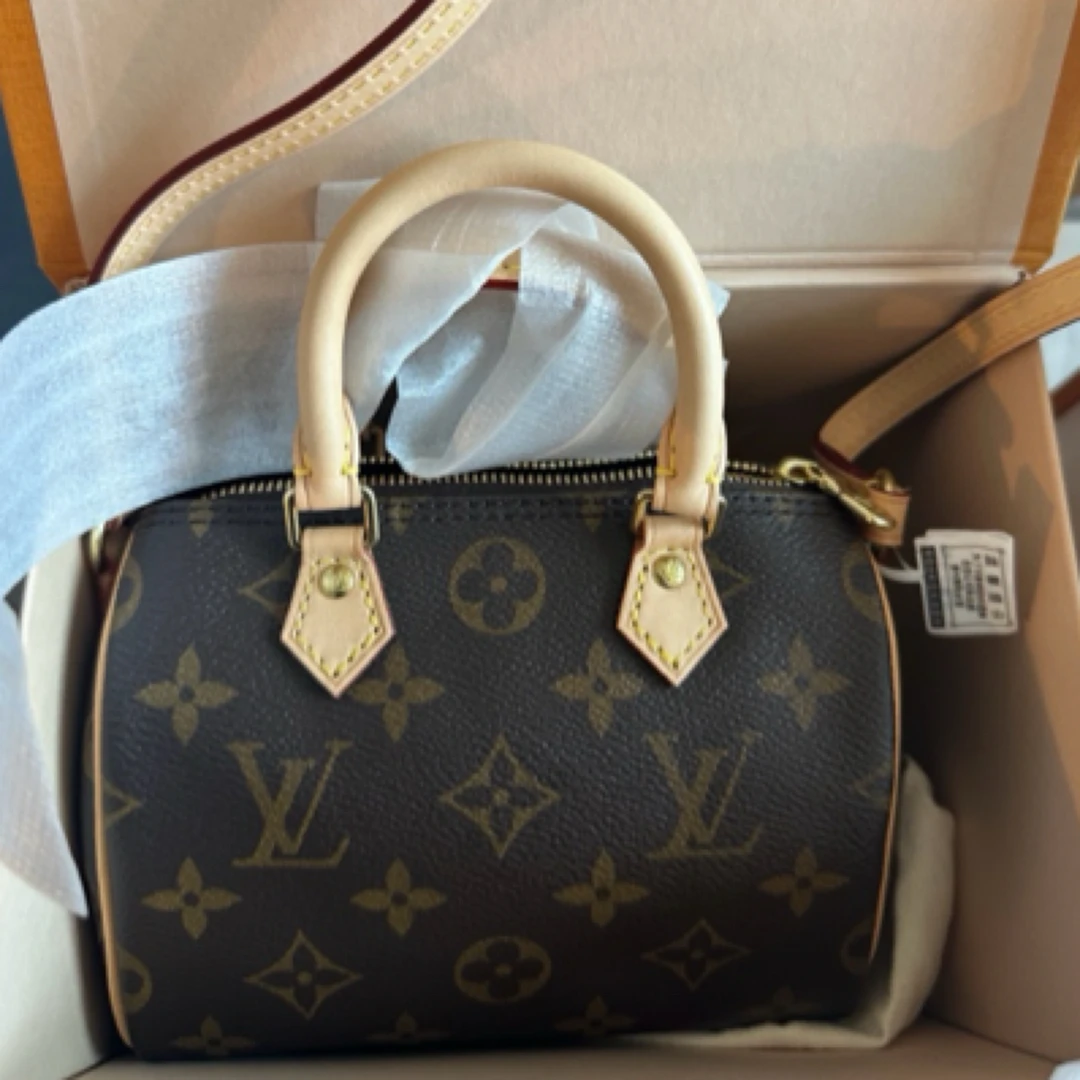 99新 LouisVuitton/路易威登 YL/老花Nano Speedy/全新全套