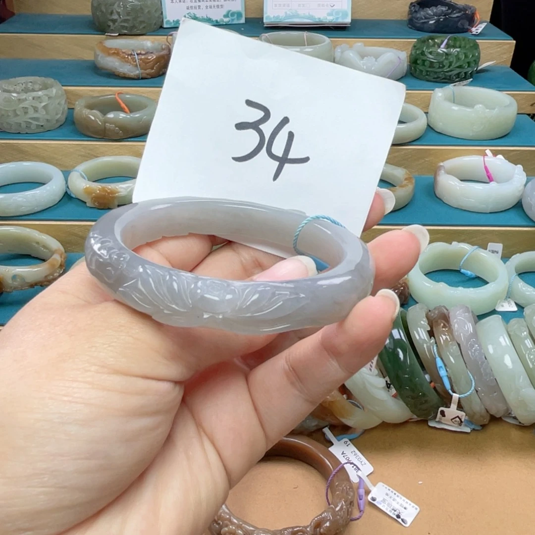 未镶嵌手镯和田玉圈口57