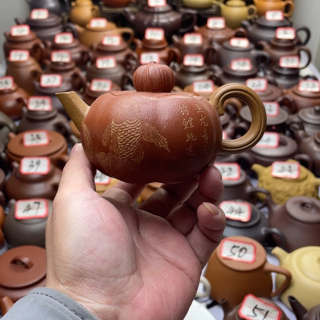 菠***蜜紫砂茶壶宜兴紫砂半手工