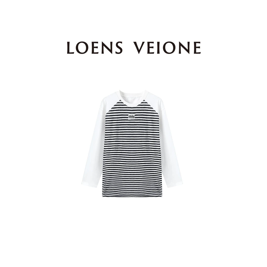 LOENS VEIONE/罗拉【鲲之梦境】【棉】夏季黑白条纹长袖25CVBA0105N