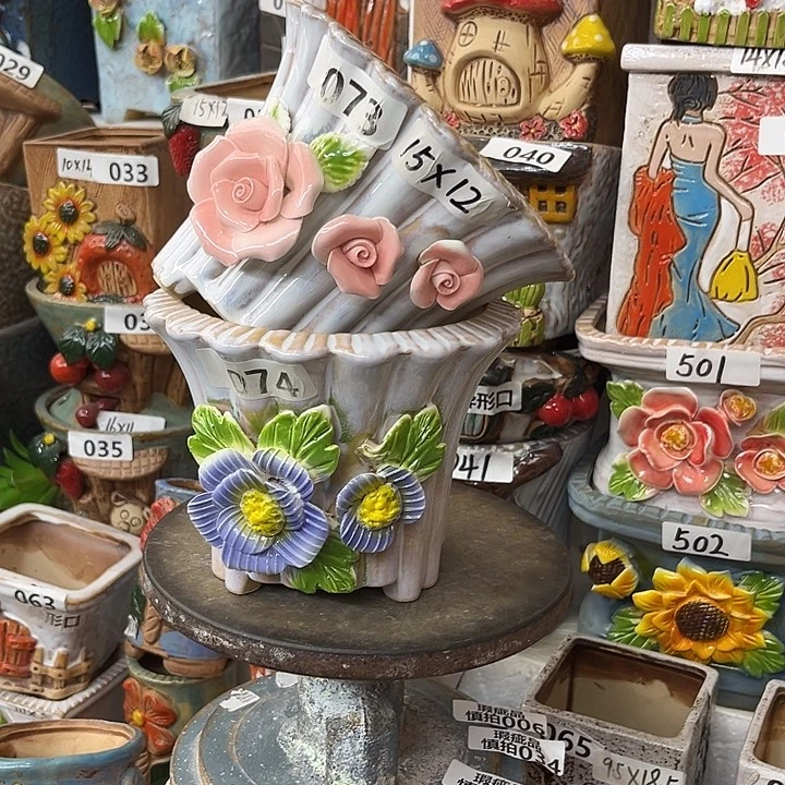 粗陶材质多肉花盆