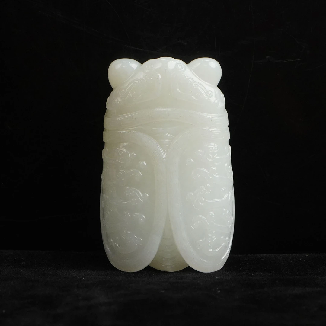 【清】白玉一鸣惊人把件（高7.9cm宽4.9cm重184g）QTY484
