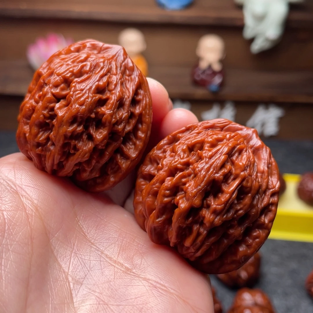 吊坠文玩核桃文玩核桃 手把件 麦穗虎头 40