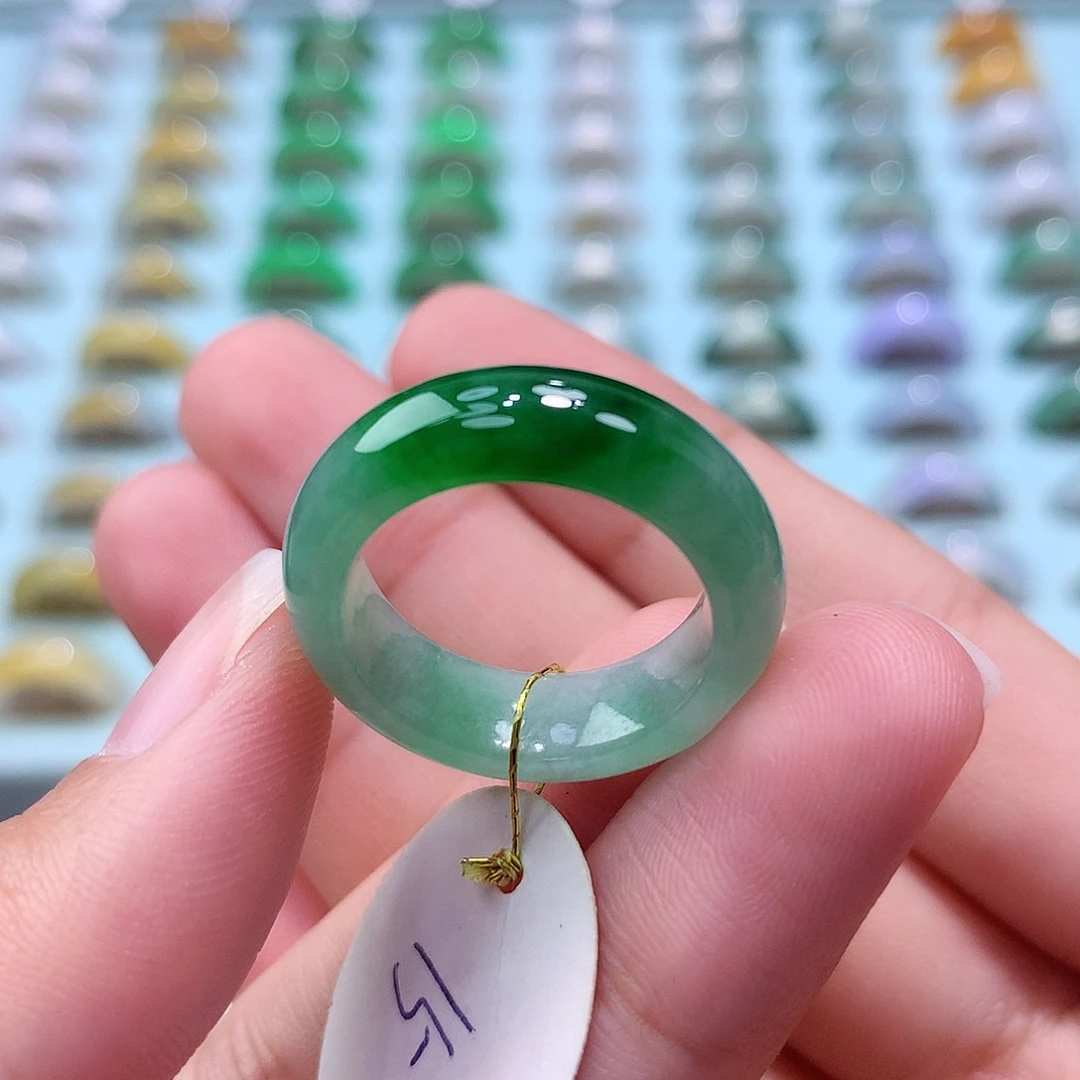 未镶嵌戒指翡翠15圈
