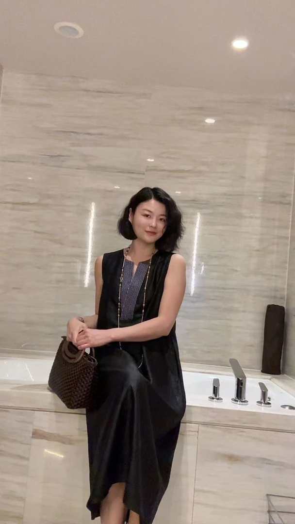 【TANTAN】轻奢气质高级真丝香云纱连衣裙#595