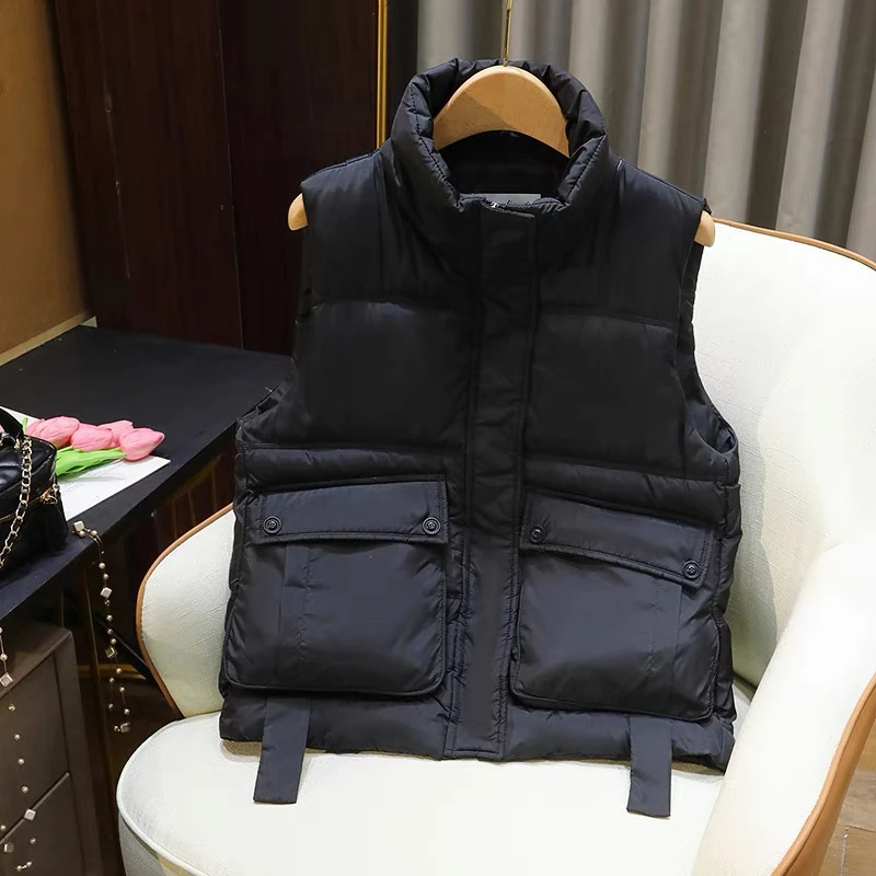 【亏本清仓】马甲百搭新款休闲冬季女坎肩皮棉马甲B003