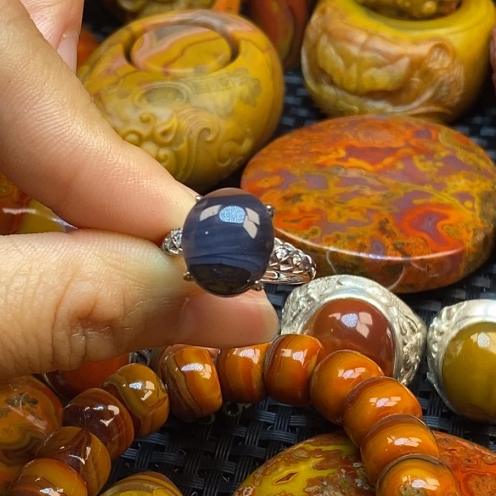 玛瑙/玉髓戒指合金