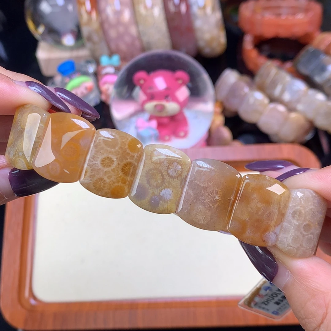 【闪购商品】颈饰未镶嵌硅化珊瑚（珊瑚玉）福利手牌200漏128（7号）