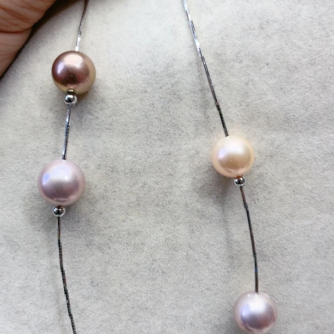 淡水珍珠颈饰银S925镶嵌