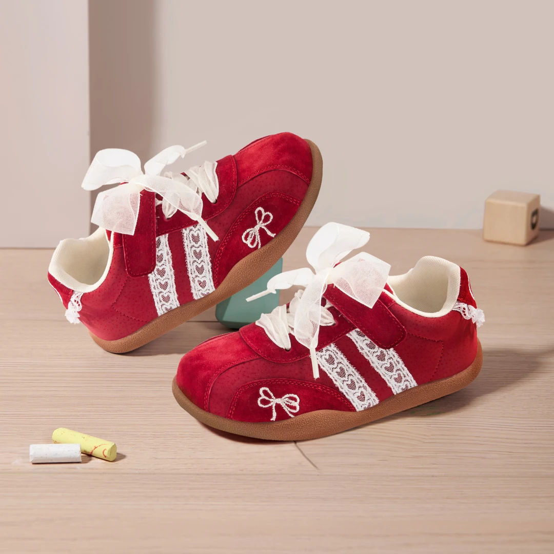 TATA/他她加绒童鞋女生韩系运动板鞋软底秋冬户外休闲公主鞋