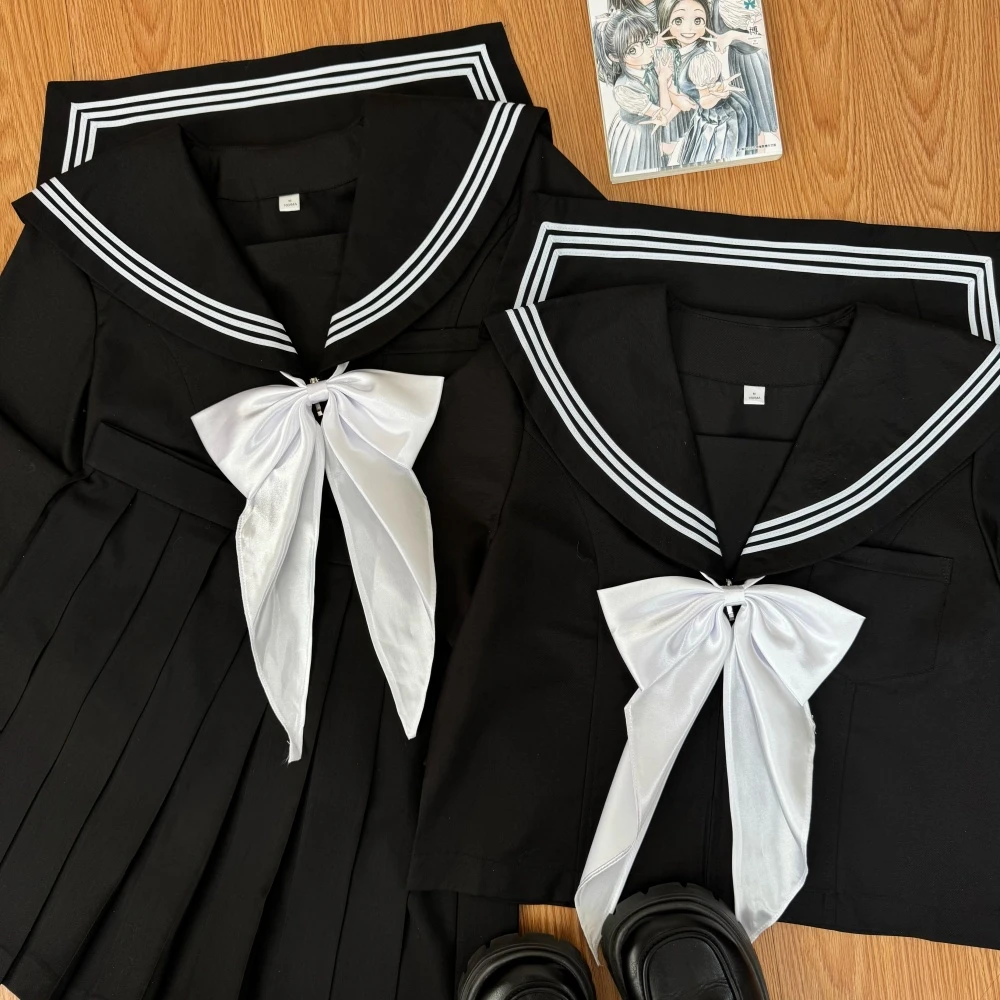 【南御社】原创正统黑三本水手服春天少女感JK制服基础青春校供感