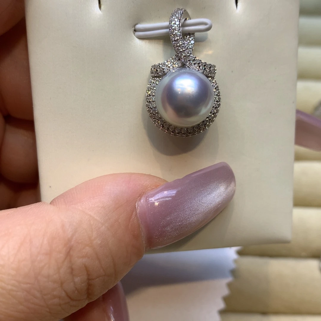 颈饰银S925镶嵌海水珍珠