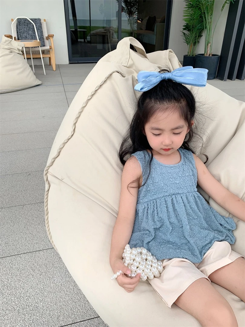 【开播浮力】mini旦女童背心娃娃衫夏装新款肌理感露背吊带衫潮