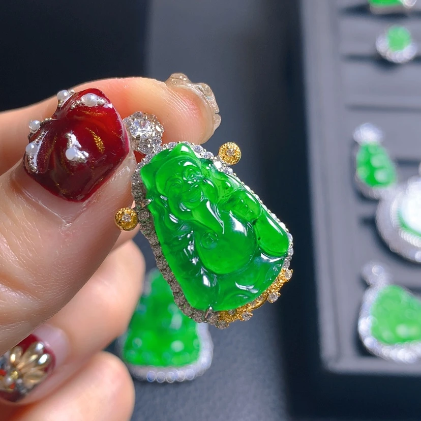 【闪购商品】翡翠吊坠(不含链)银S925镶嵌