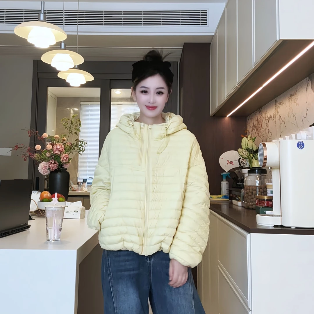 【LAI服饰】2025年新款90白鸭绒连帽保暖轻薄户外宽松排骨型羽绒服
