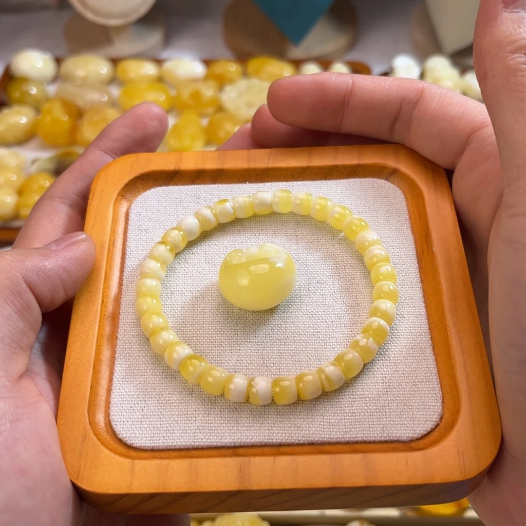 琥珀手链未镶嵌江**n蜜蜡手串