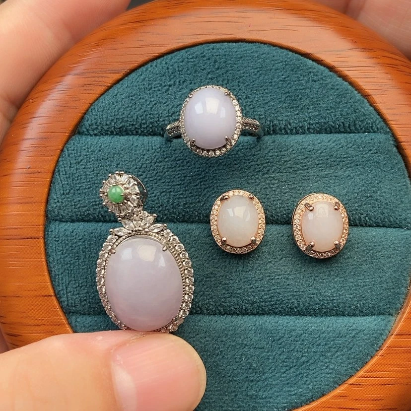 【闪购商品】翡翠戒指银S925镶嵌糯****糖兮兮