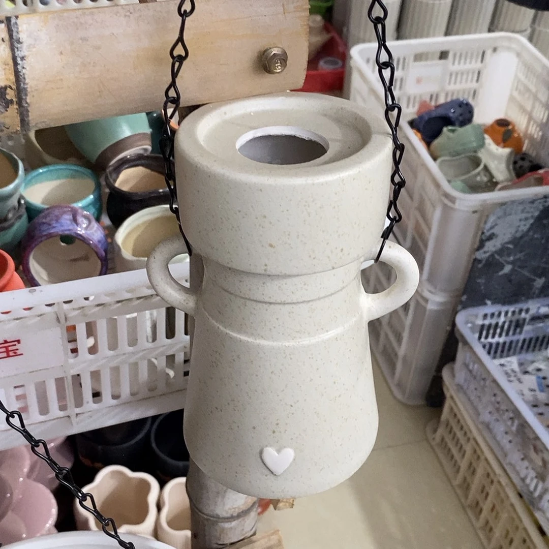 摆件陶盆有孔 瑕疵介意勿拍