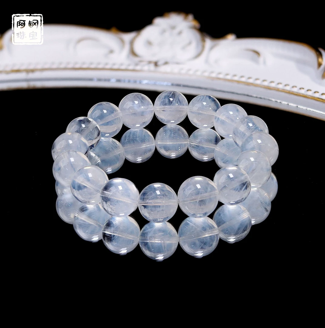 【毕业】冰种蓝针水晶天然高频能量水晶-手串多样性发其一-LZ188