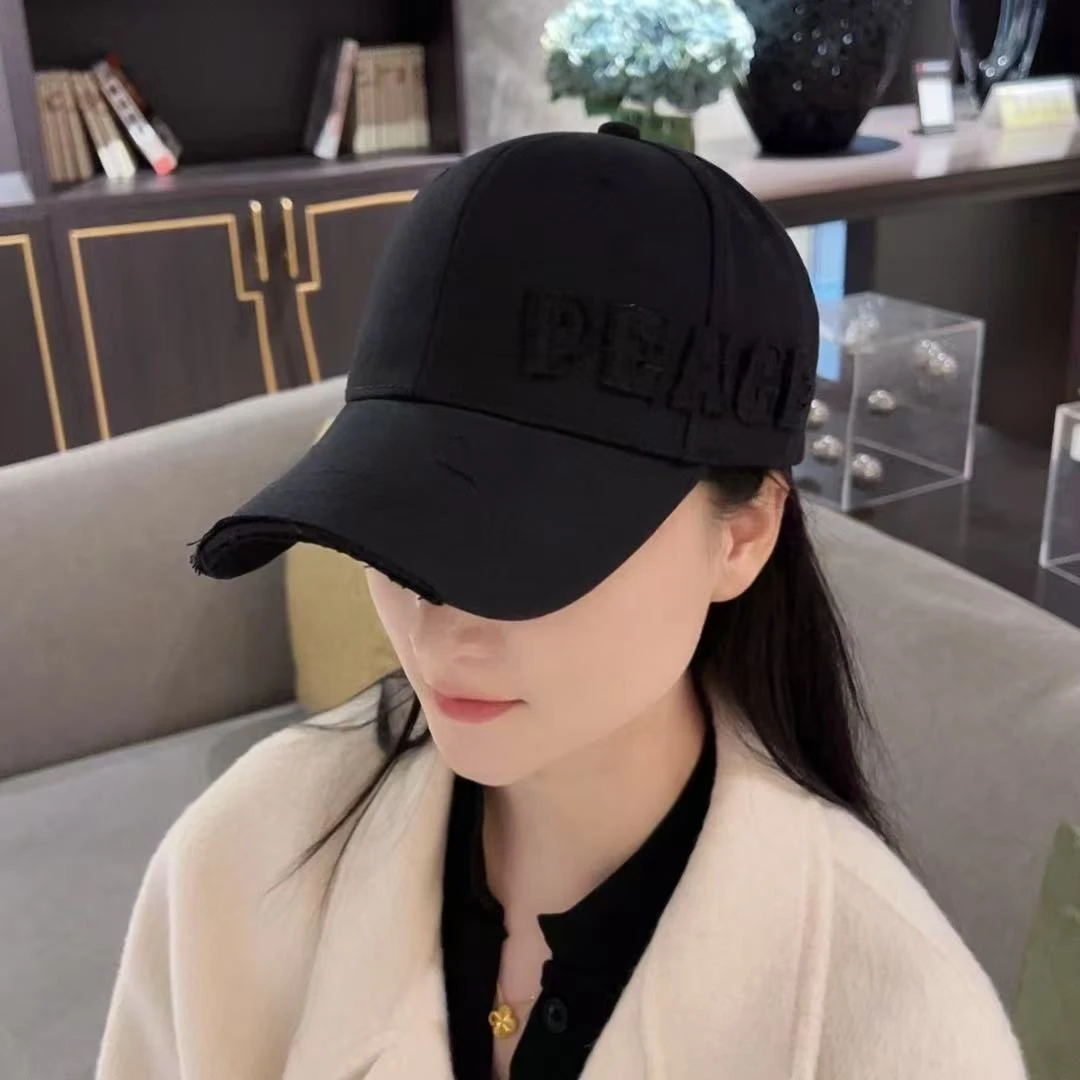 韩版四季百搭黑色软顶鸭舌帽女潮牌刺绣字母棒球帽男日系遮阳帽子