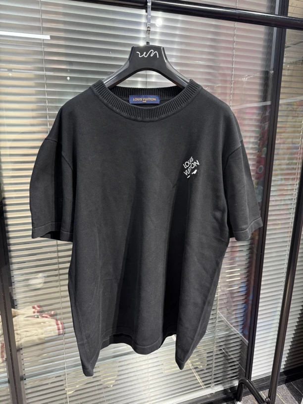 90新 LouisVuitton/路易威登 黑色别针短袖 XL码洗标遗失介意勿拍