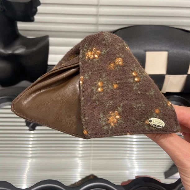 E5133 法式复古碎花抓夹13cm高颅顶气质头箍小众设计日常外戴百搭