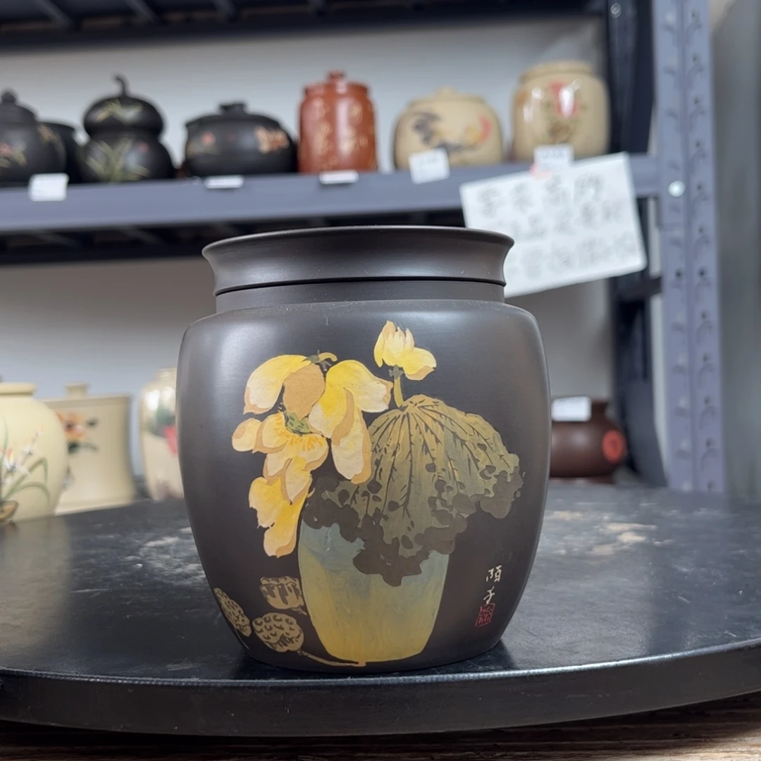 红泥哑光存茶罐醒茶罐42