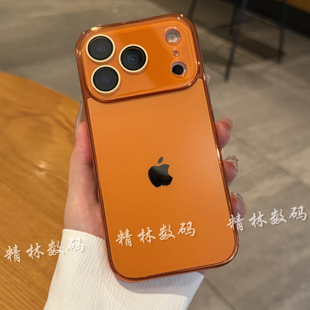 纳米AG磨砂电镀适用苹果17/16promax/15/14/13/12/11防尘网手机壳