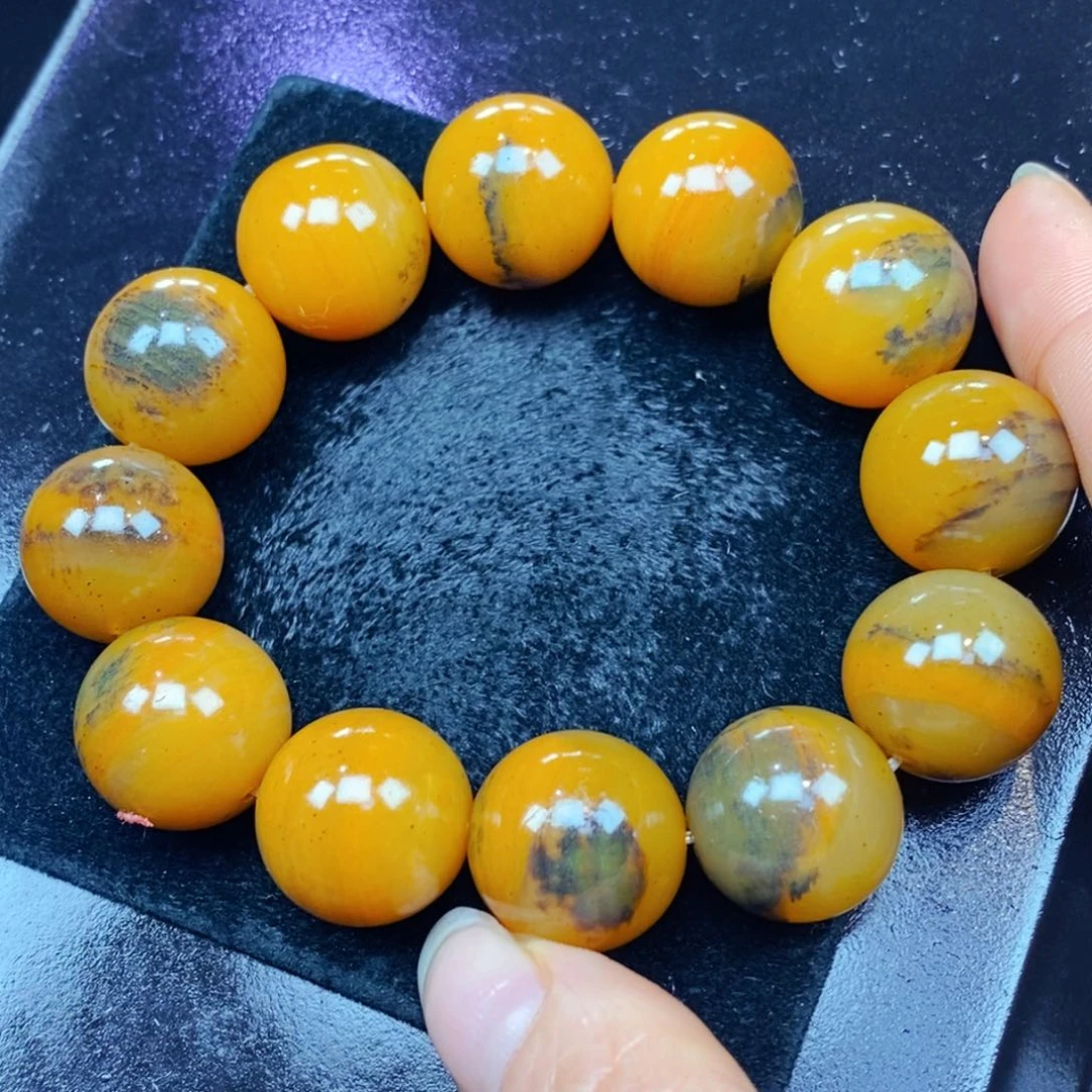 未镶嵌石英质玉（黄龙玉）颈饰