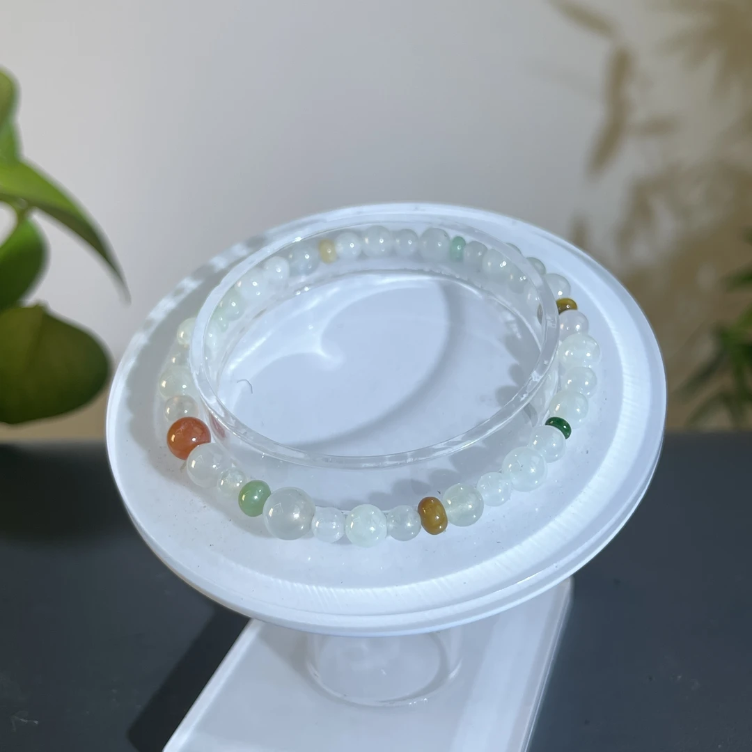 JCA26-03  天然缅甸A货翡翠 翡翠手串