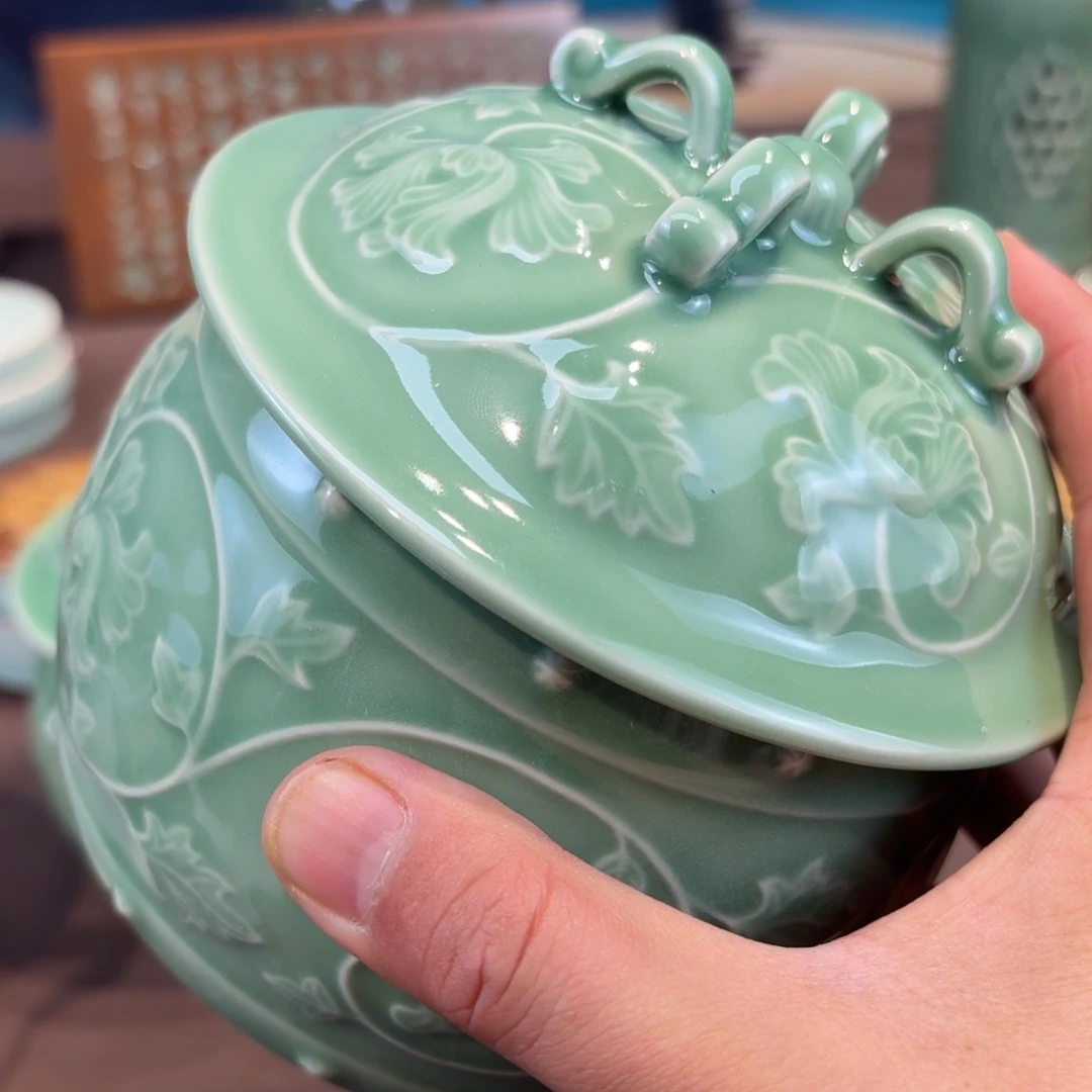 杯山*龙泉青瓷茶具微瑕