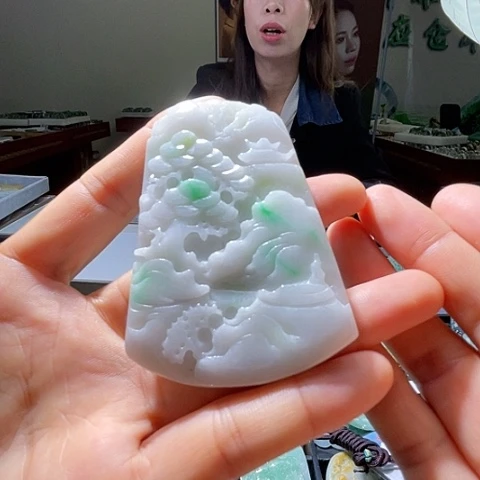 翡翠未镶嵌颈饰一个