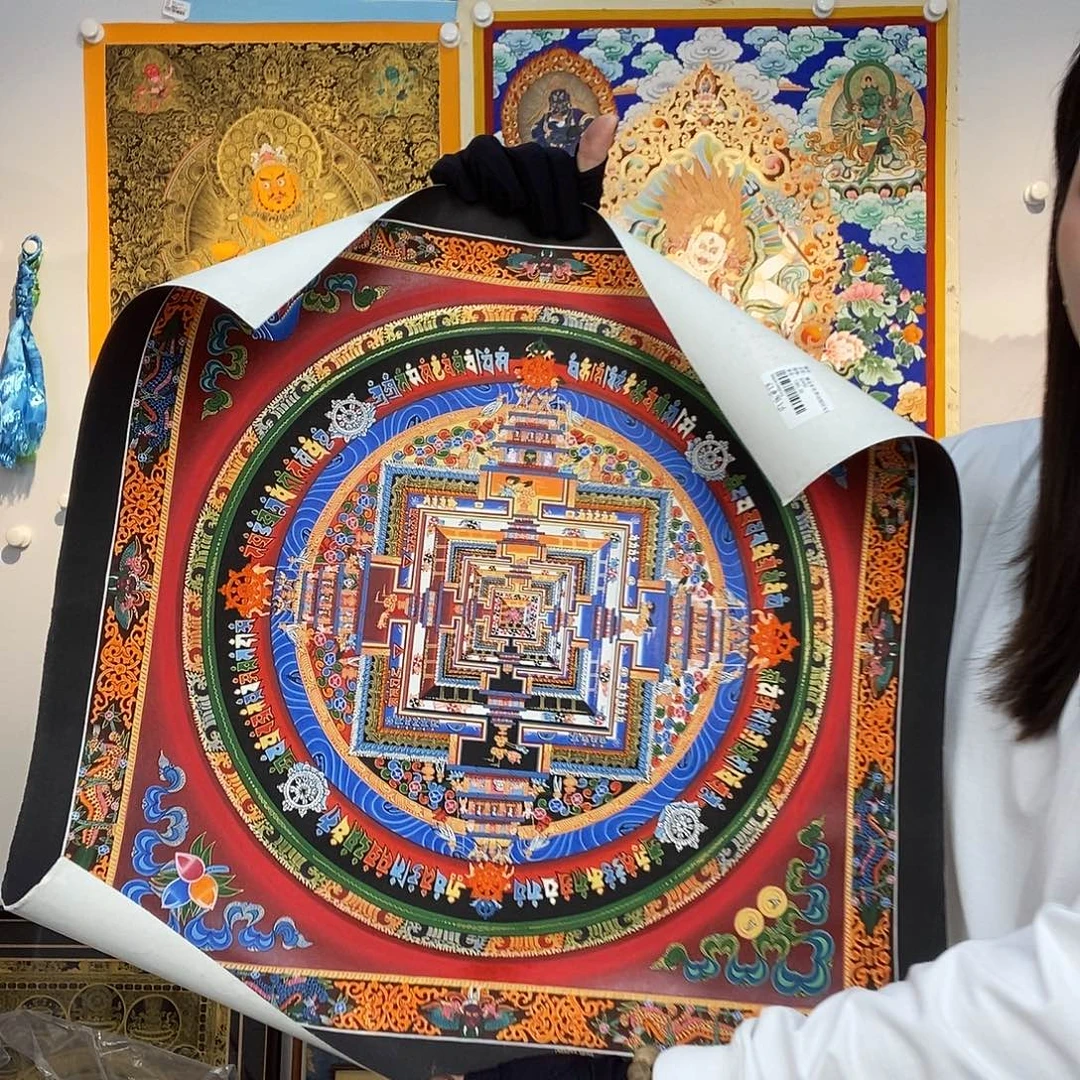 卷轴画纯手绘唐卡坦诚50厘米左右