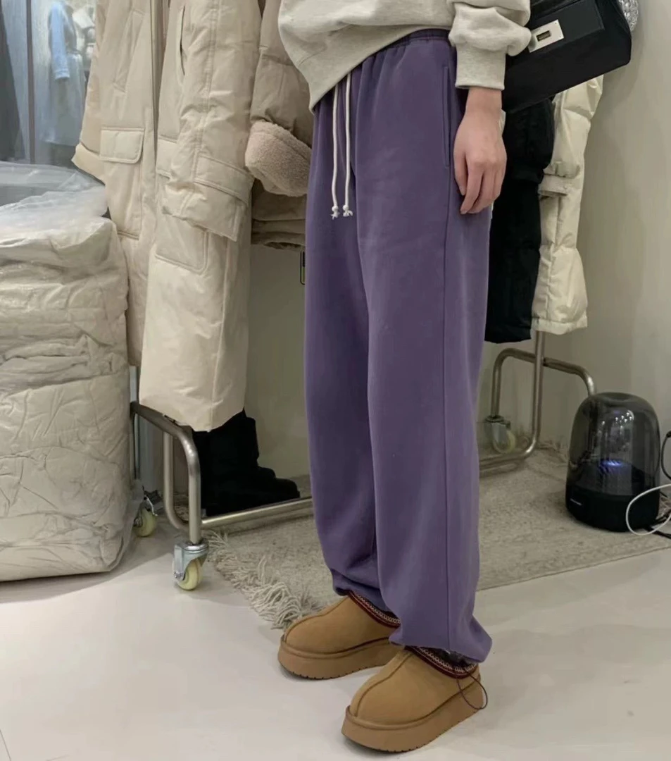 韩国正品代购NO/退紫色卫裤