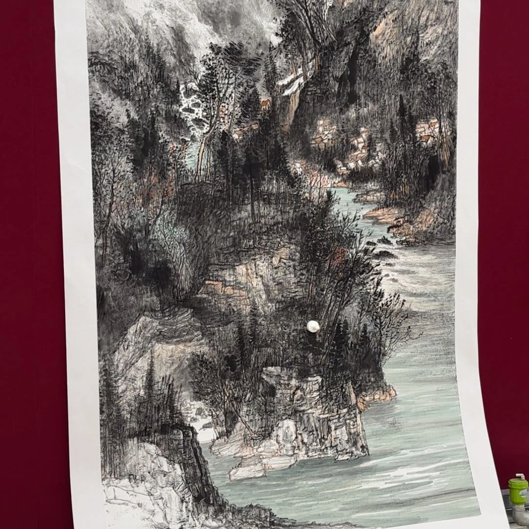 老***联国画liubo六尺山水艺