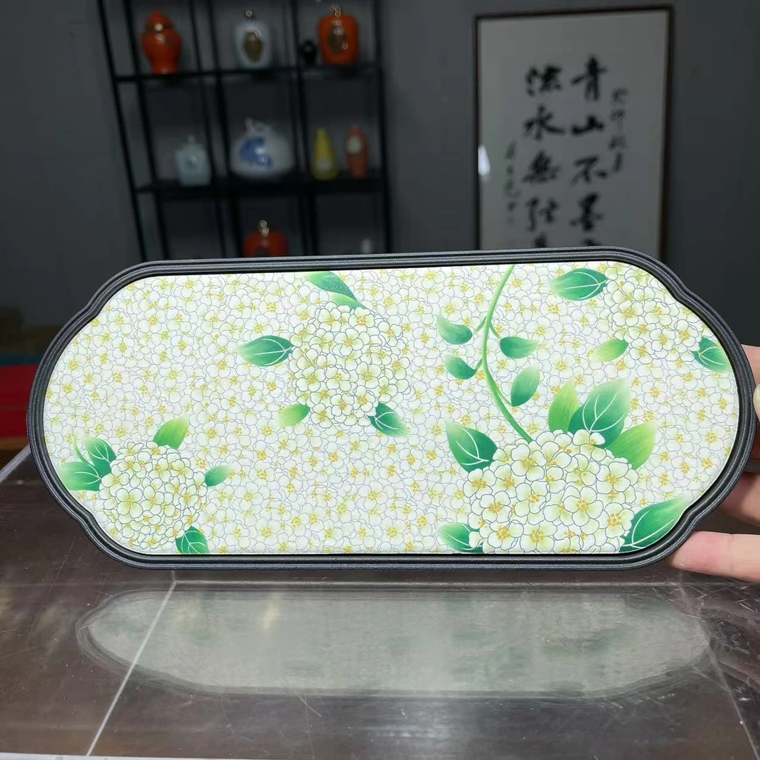 绣球花吸水茶盘-260