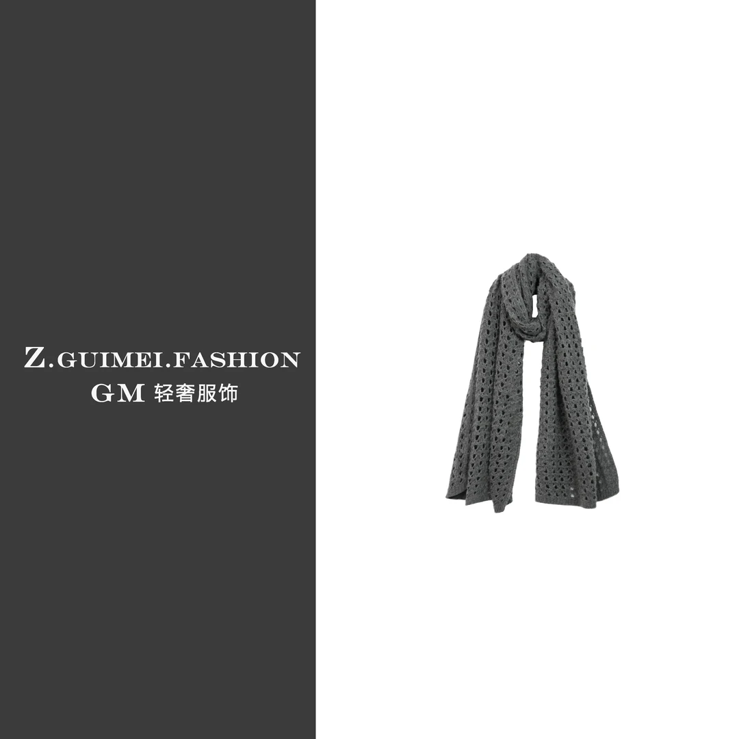 【肆姐高定】百搭3针26支羊绒镂空围巾Z3034