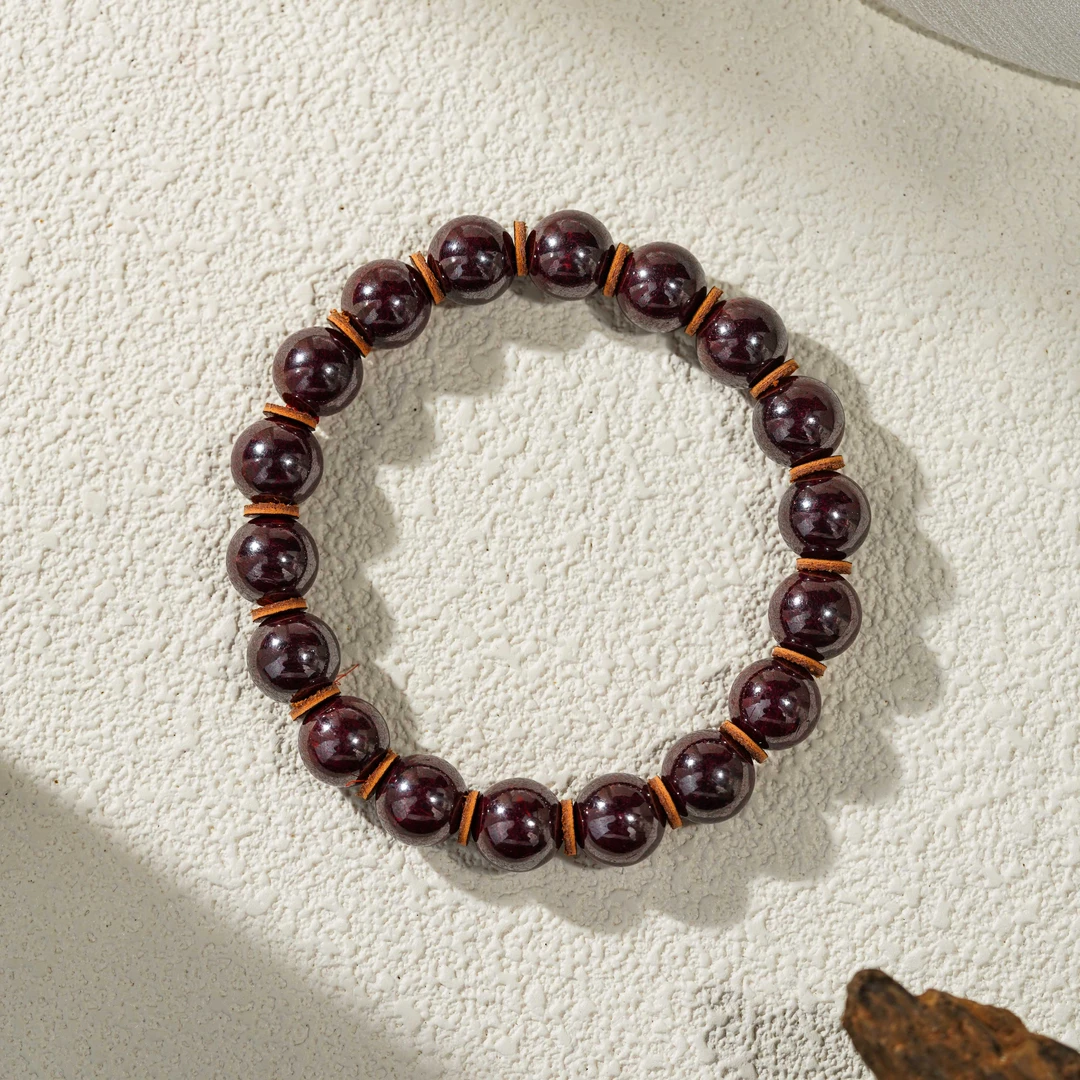 含辰砂工艺品【平安男版】原矿朱砂手串（天然珠宝多样性发其一）