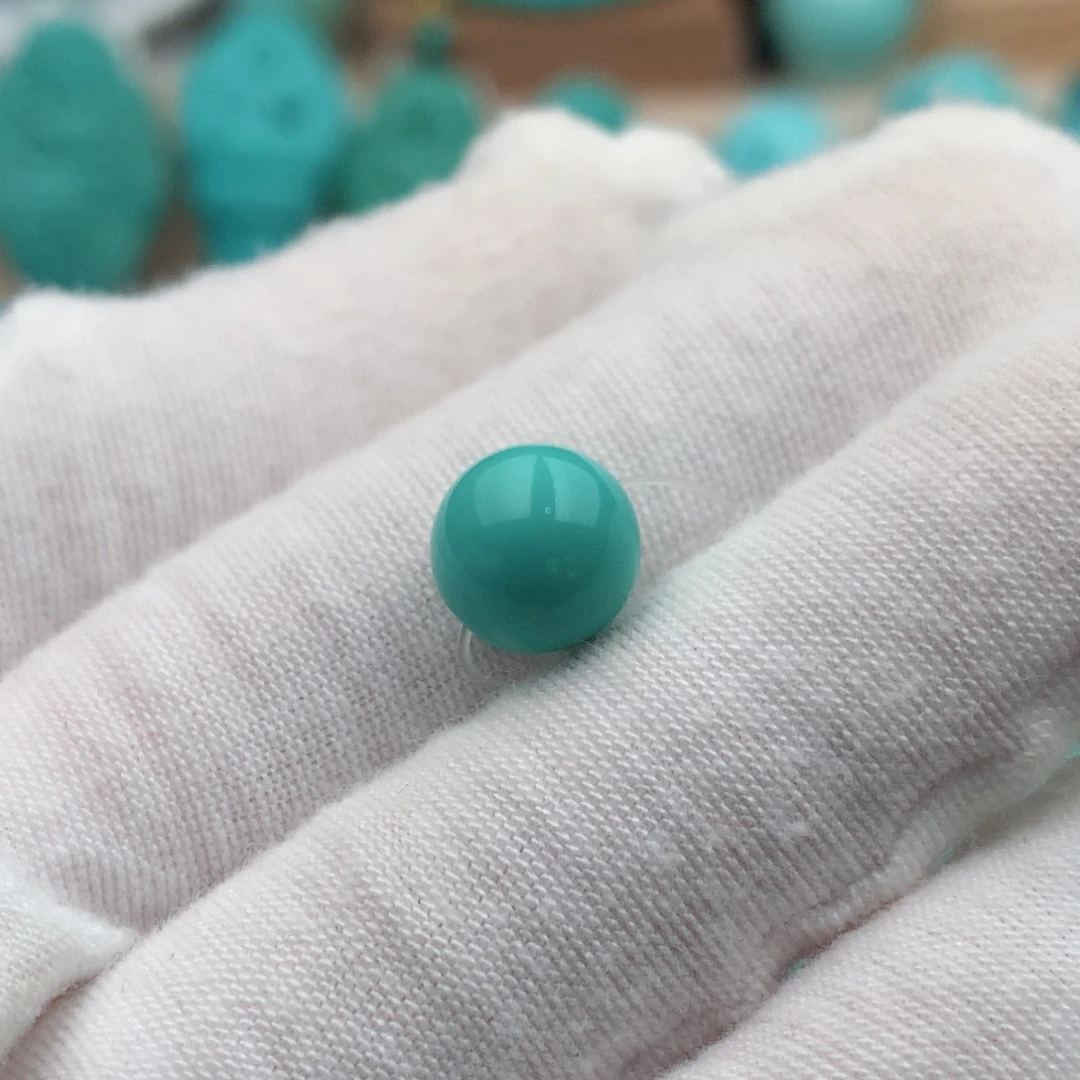 未镶嵌绿松石珠宝奇石9m m