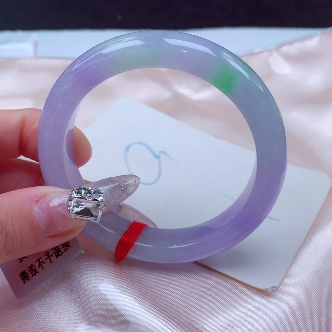 翡翠手镯未镶嵌颜**日天然缅甸翡翠A货手镯 